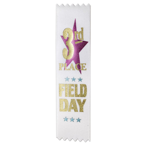 Beistle Field Day 3rd Place Ribbons - Educational | Party Supply | Decoration