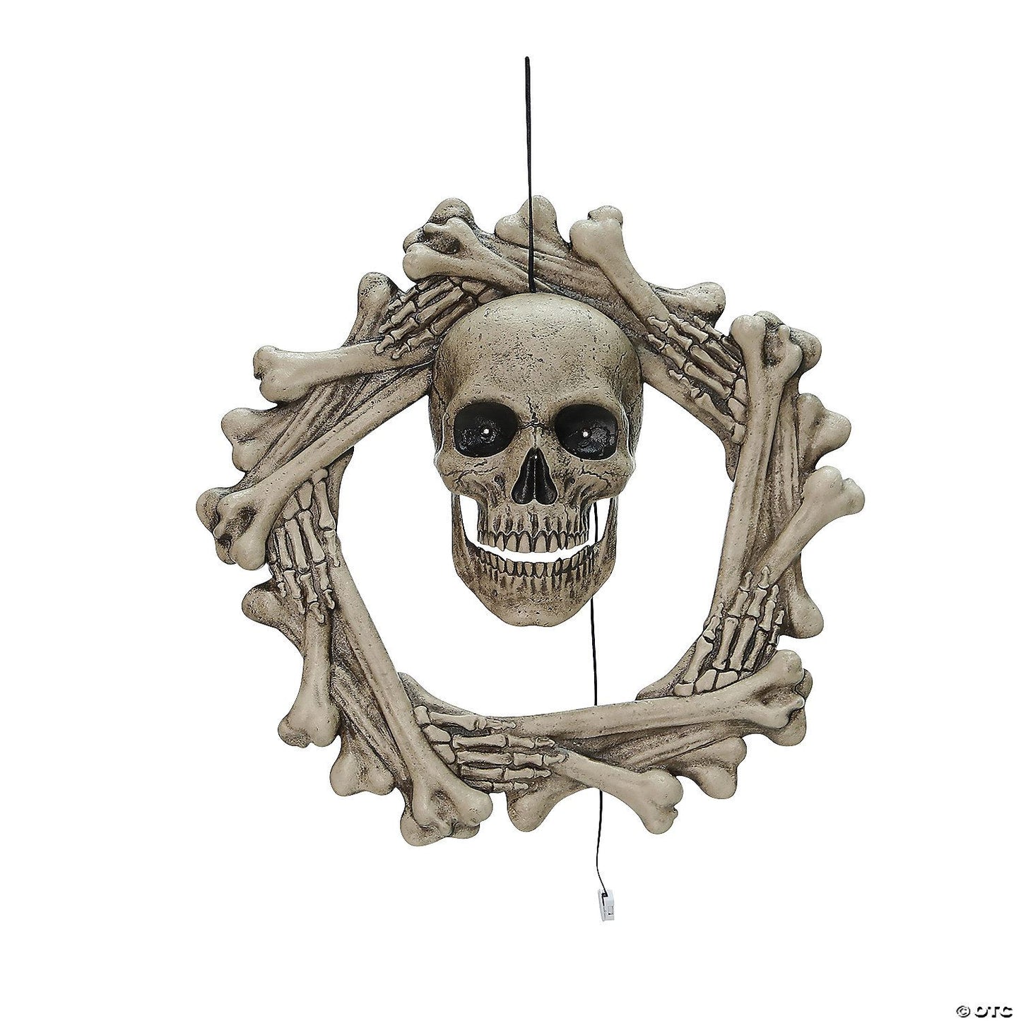18" Bone Wreath Animated Halloween Décor