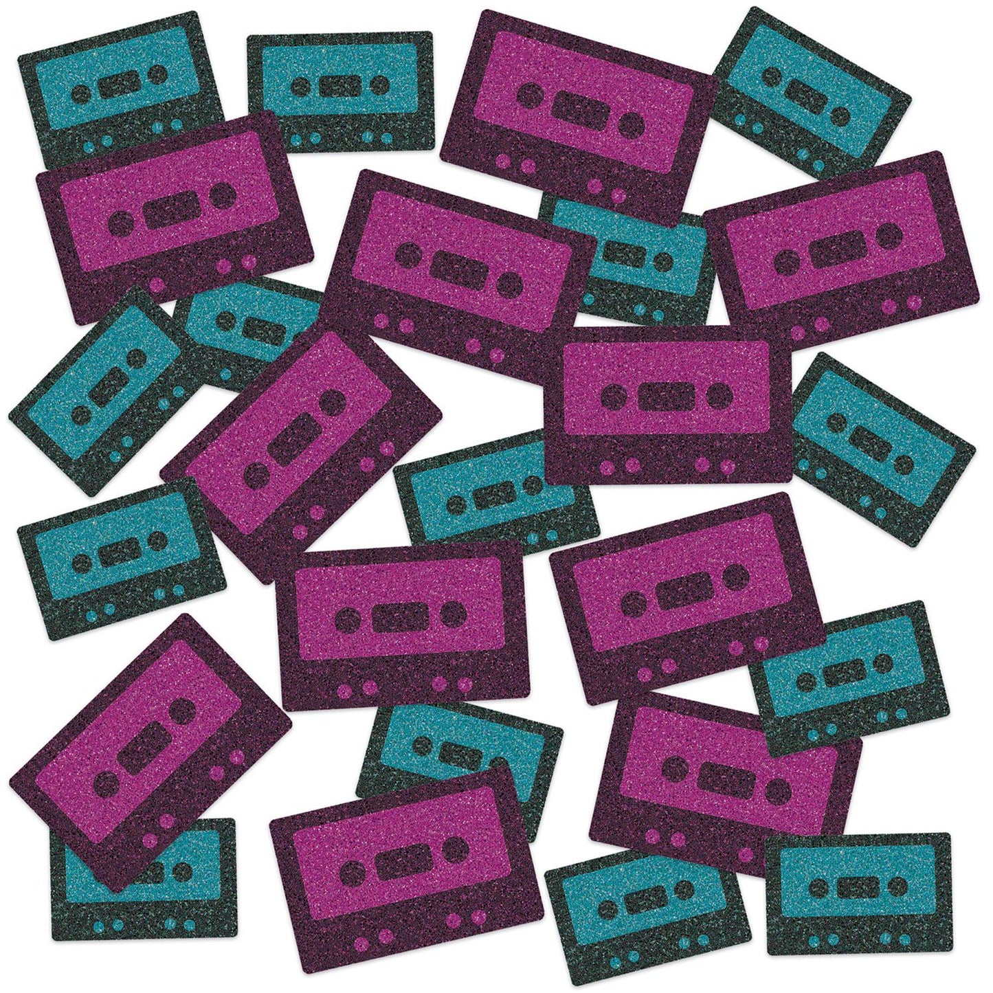 Beistle Cassette Tape Deluxe Sparkle Confetti - 80's | Party Supply