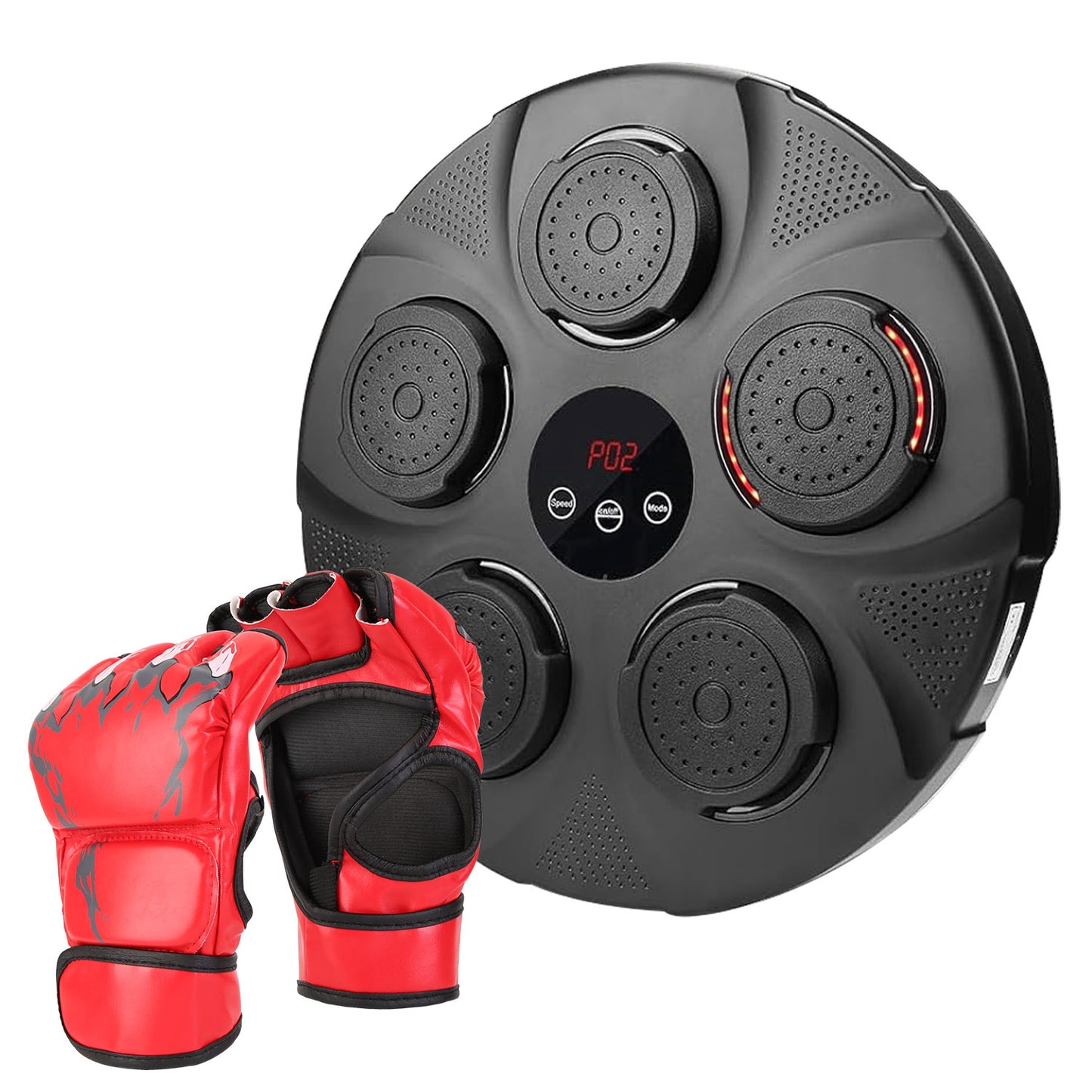 Music Boxing Machine Electronic Wall Target Punching Pad LED Lighted Sandba 9258