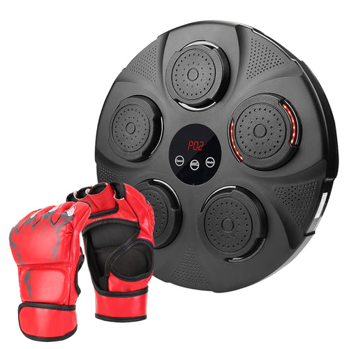 Music Boxing Machine Electronic Wall Target Punching Pad LED Lighted Sandba 9258