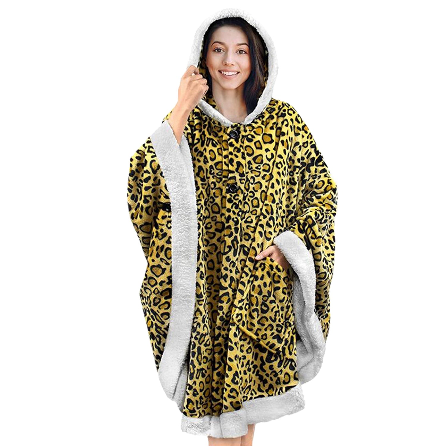Hoodie Blanket Wrap Wearable Hoodie Snuggle Robe Sweatshirt Soft Lined Cuddle