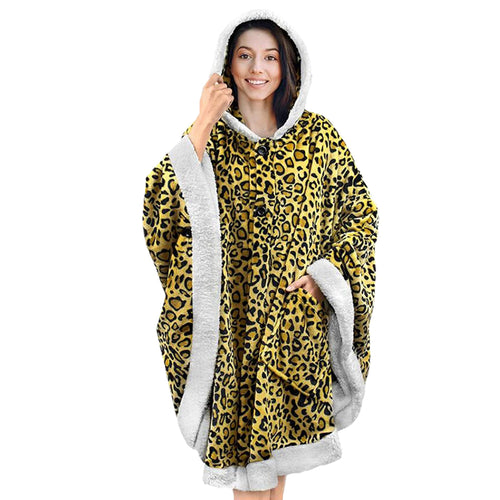 Hoodie Blanket Wrap Wearable Hoodie Snuggle Robe Sweatshirt Soft Lined Cuddle