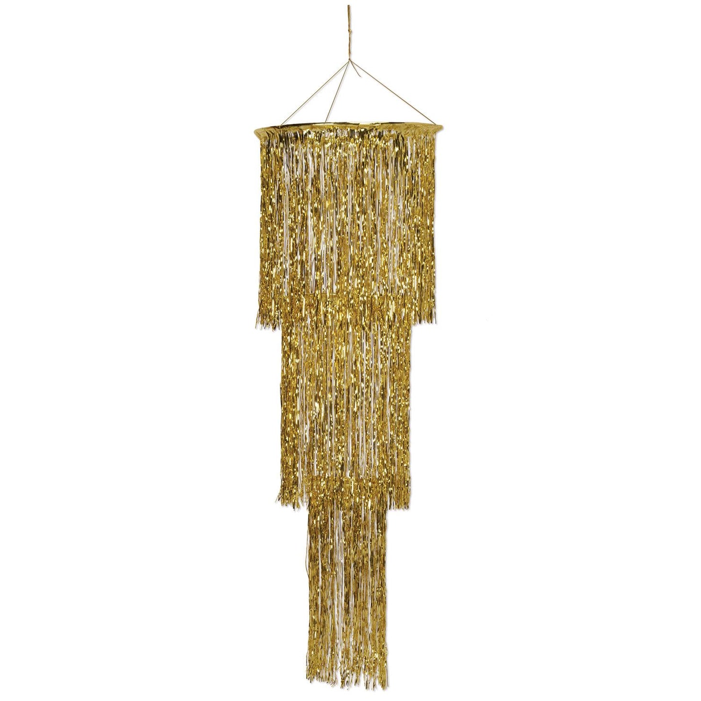 Beistle Gold 3-Tier Shimmering Chandelier - General Occasion | Party Supply