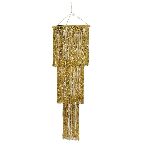 Beistle Gold 3-Tier Shimmering Chandelier - General Occasion | Party Supply