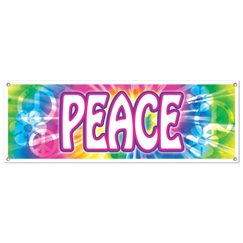 Beistle Peace Sign Banner - 60's | Party Supply | Decoration