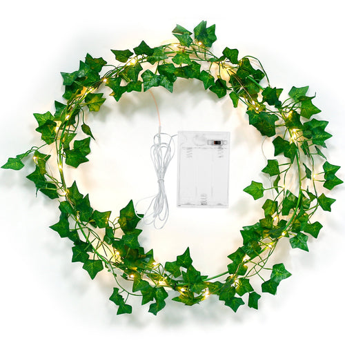 Artificial Ivy Battery Powered String Lights 360Pcs Leaves 100Pcs LED Beads