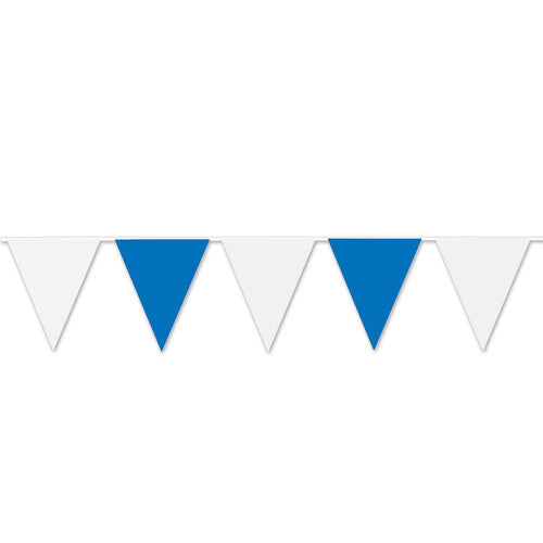Beistle Blue & White Pennant Banner - Oktoberfest | Party Supply | Decoration