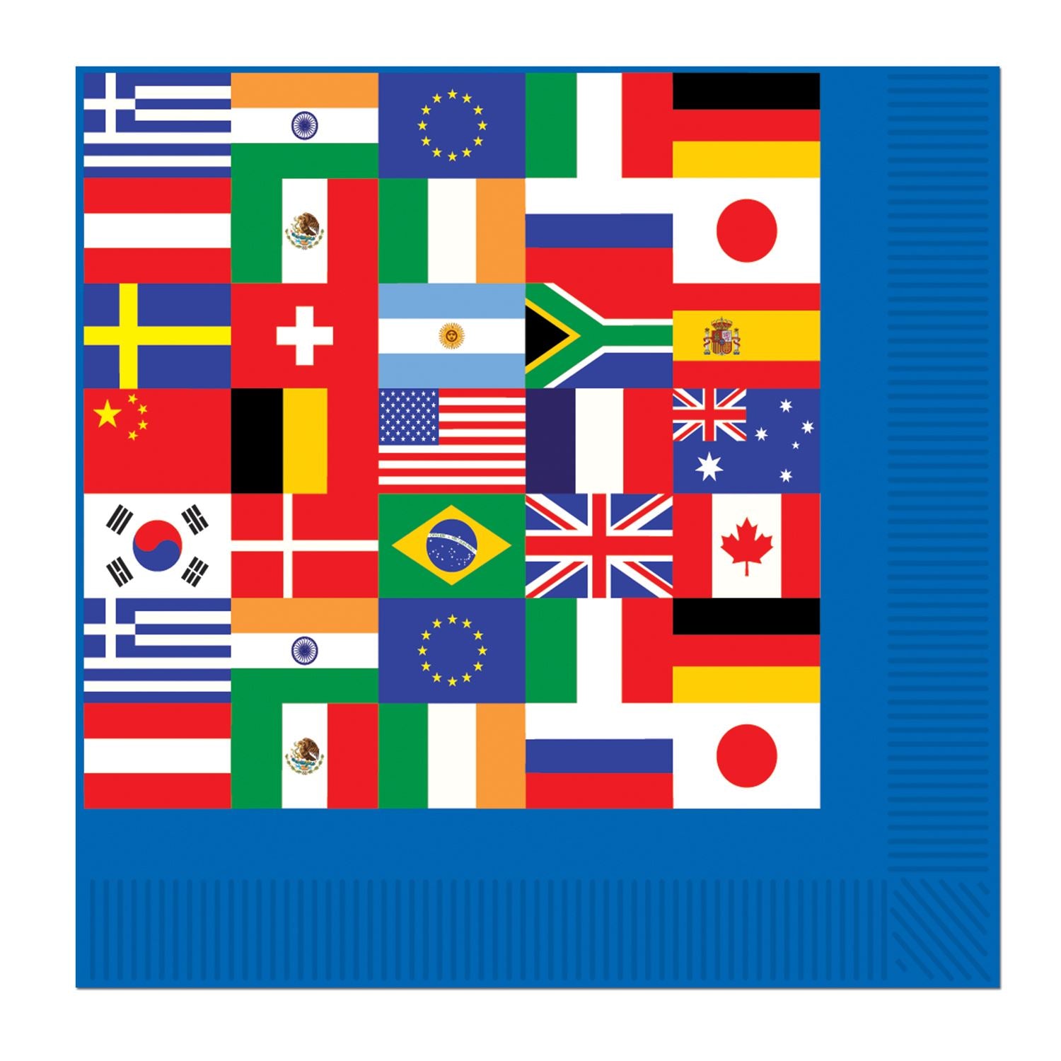 Beistle International Flag Beverage Napkins | Party Supply | Decoration