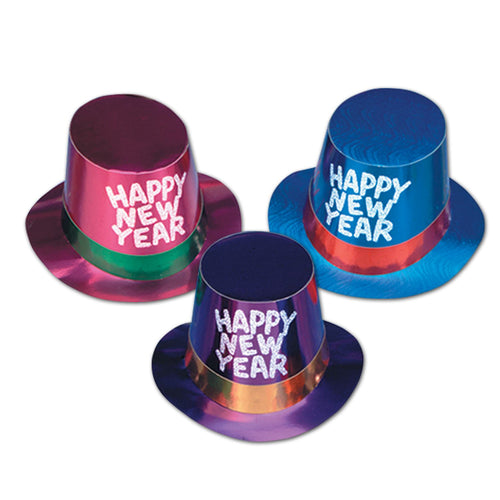 Beistle Assorted Foil New Year Hi-Hats - New Years | Party Supply | Decoration
