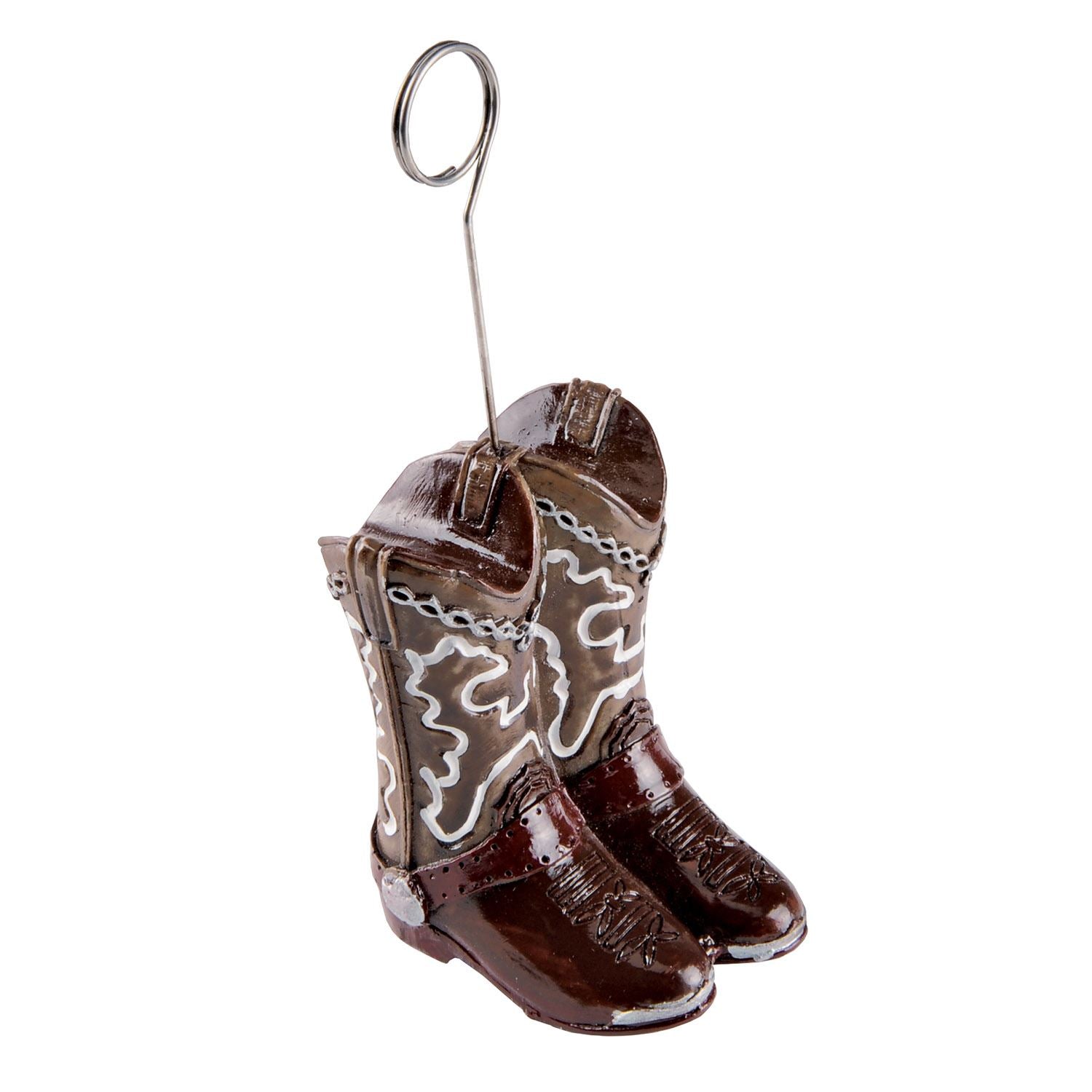 Beistle Cowboy Boots Photo/Balloon Holder - Western | Party Supply