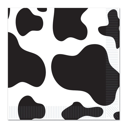 Beistle Cow Print Beverage Napkins - Farm | Party Supply | Decoration