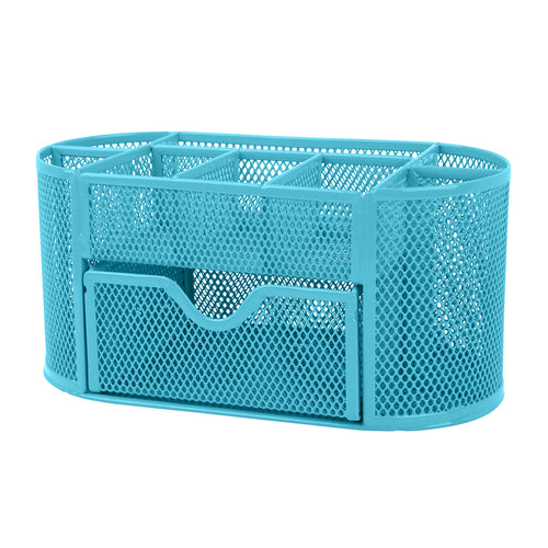 Metal Mesh Pencil Holders Desk Organizer w/9 Compartment Pen Holder Storage 1530
