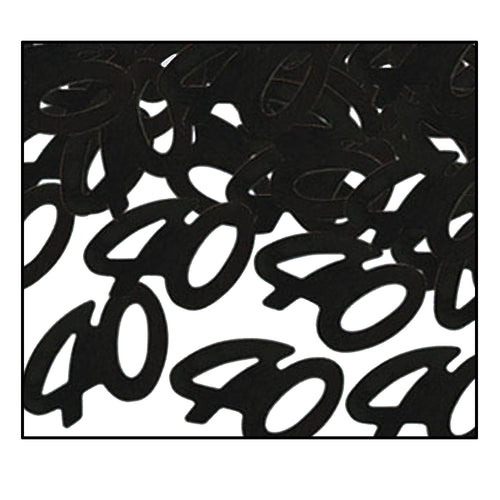 Beistle Black Fanci-Fetti 40th Silhouettes - Over-The-Hill | Party Supply