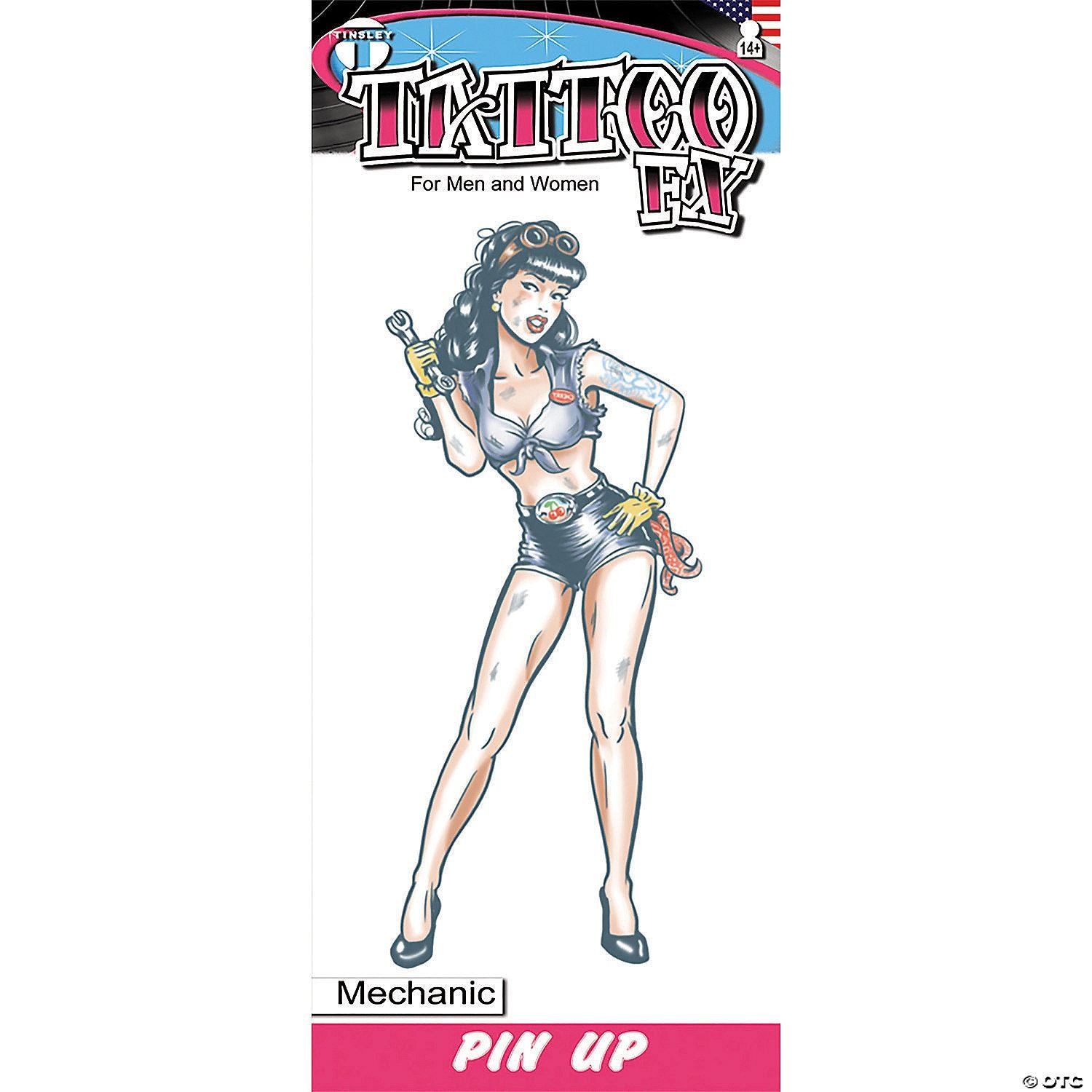 Mechanic Girl Pin Up Tattoo Fx
