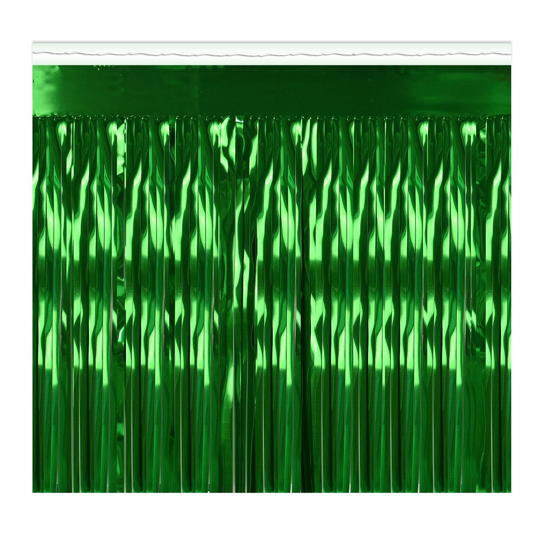 Beistle 2-Ply FR Metallic Fringe Drape - Green - General Occasion | Party