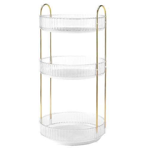 3 Tier Rotating Makeup Organizer 360° Spinning Perfume Cosmetic Storage Tra 8500