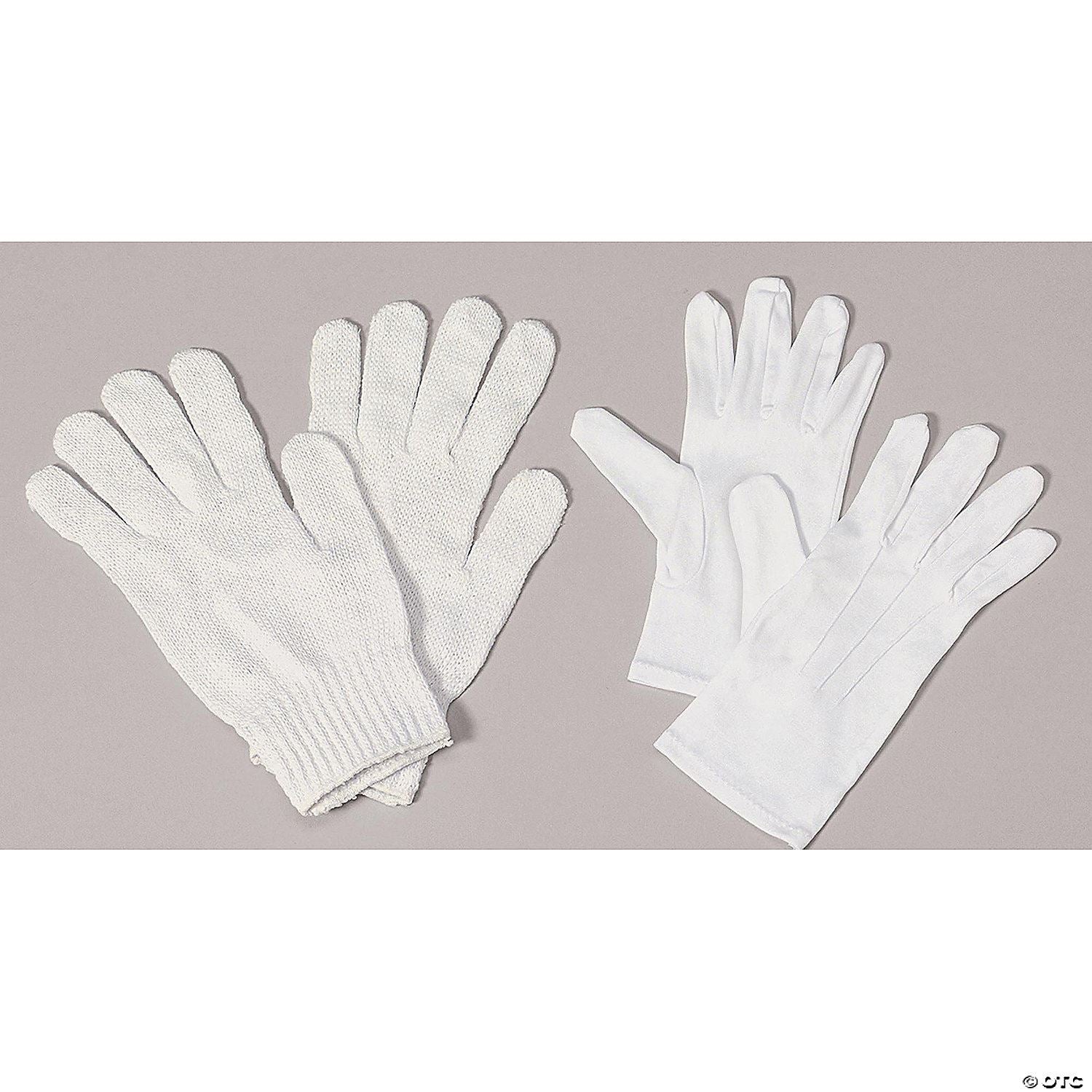 Santa Gloves White Knit
