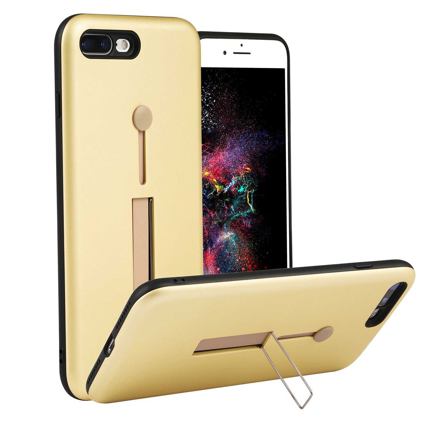 Rugged Slim Snap-on iPhone 8 Plus Case with Stand Cellphone & Accessories P 1345