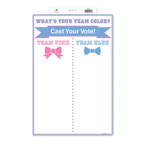 Beistle Gender Reveal Team Voting Tally Board - Baby Shower | Party Supply