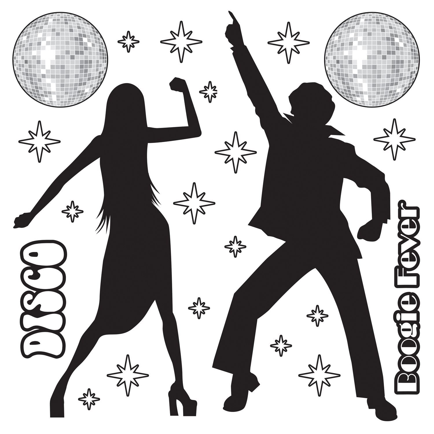 Beistle Disco Silhouette 70s Props - 70's | Party Supply | Decoration