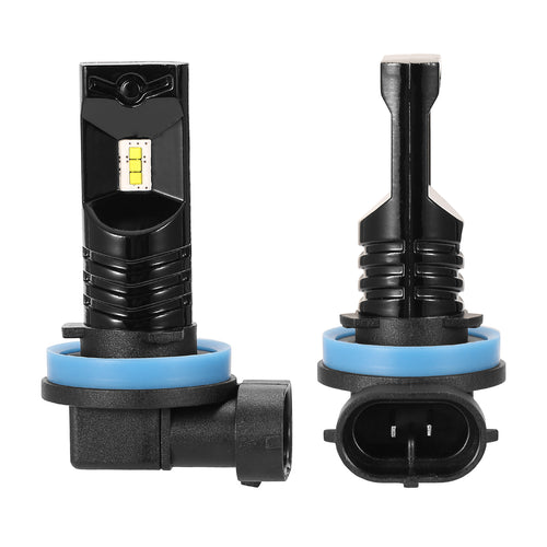 2PCS 600lm 80W H8/H9/H11 LED Fog DRL Light Bulb IP68 Waterproof 6000K White Fog