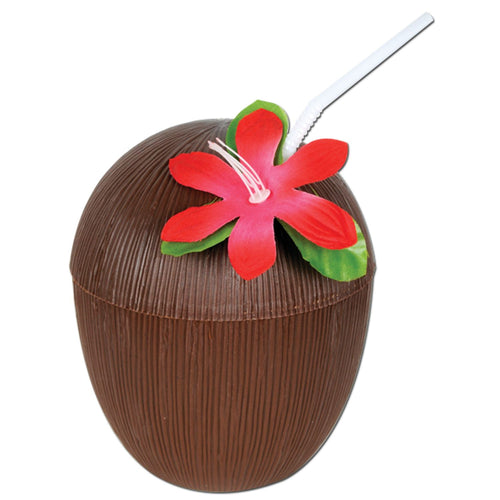 Beistle Plastic Coconut Cup - Luau | Party Supply | Decoration