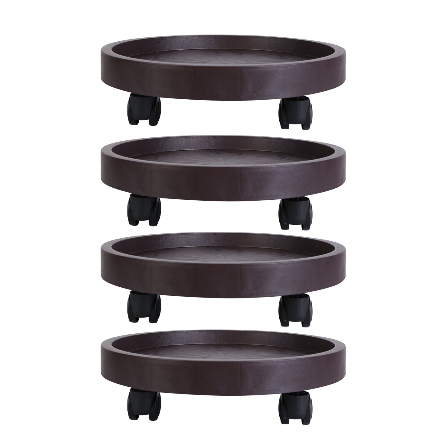 4Pcs 12.8IN Or 14IN Plant Caddy With Wheels Up to 187LBS Load Capacity Rolling