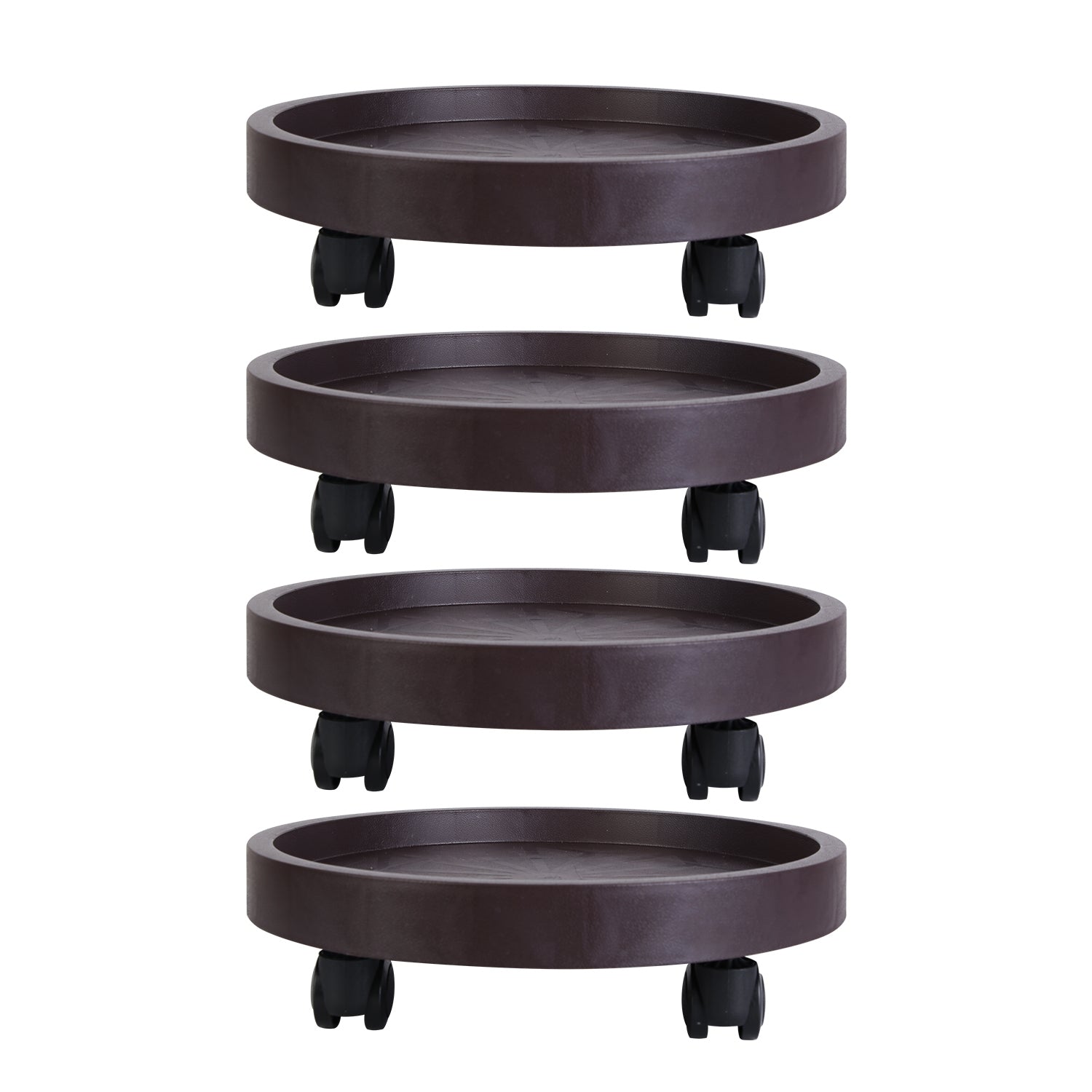 4Pcs 12.8IN Or 14IN Plant Caddy With Wheels Up to 187LBS Load Capacity Rolling
