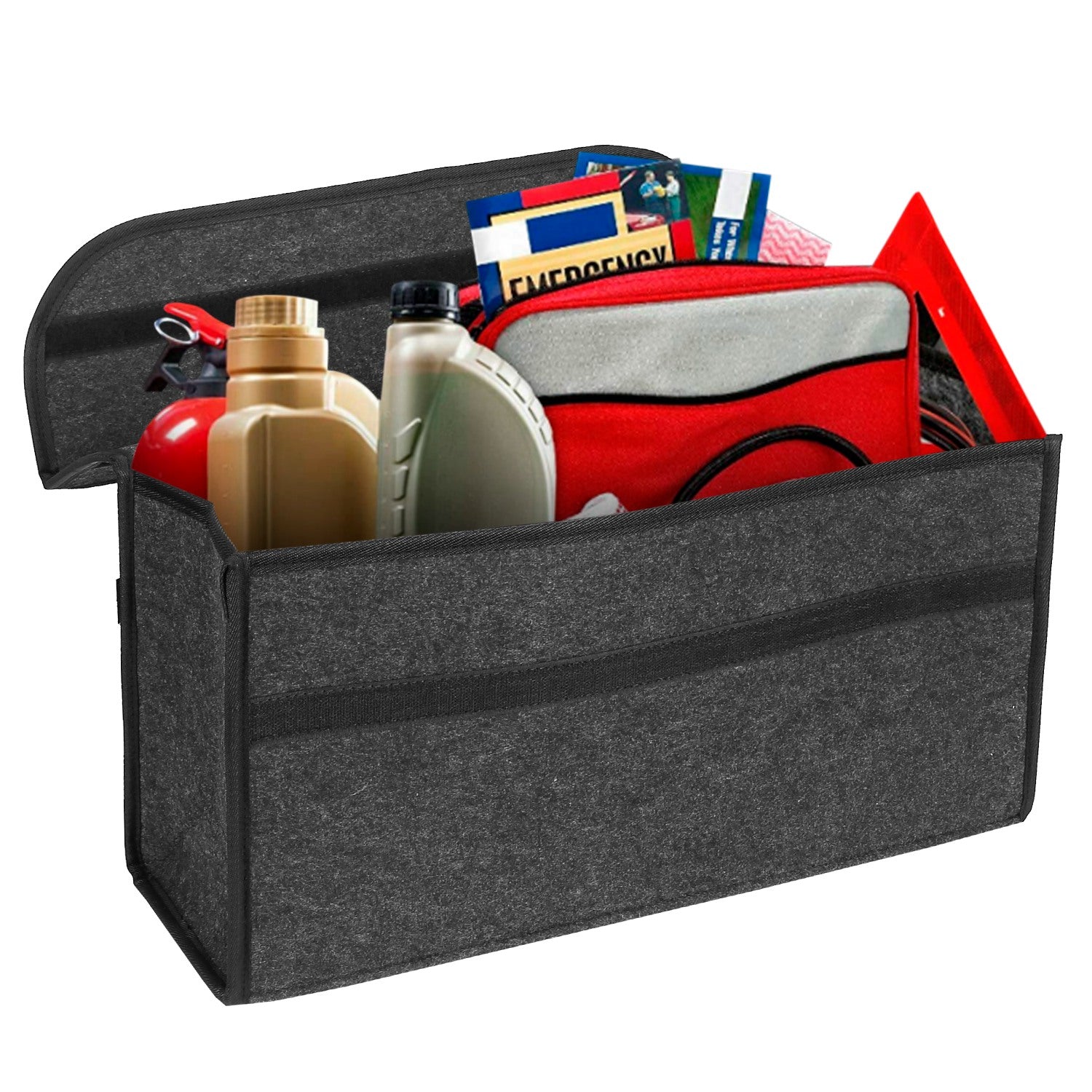 3.85Gal Car Boot Organizer Box Collapsible Trunk Bag Storage Container Travel