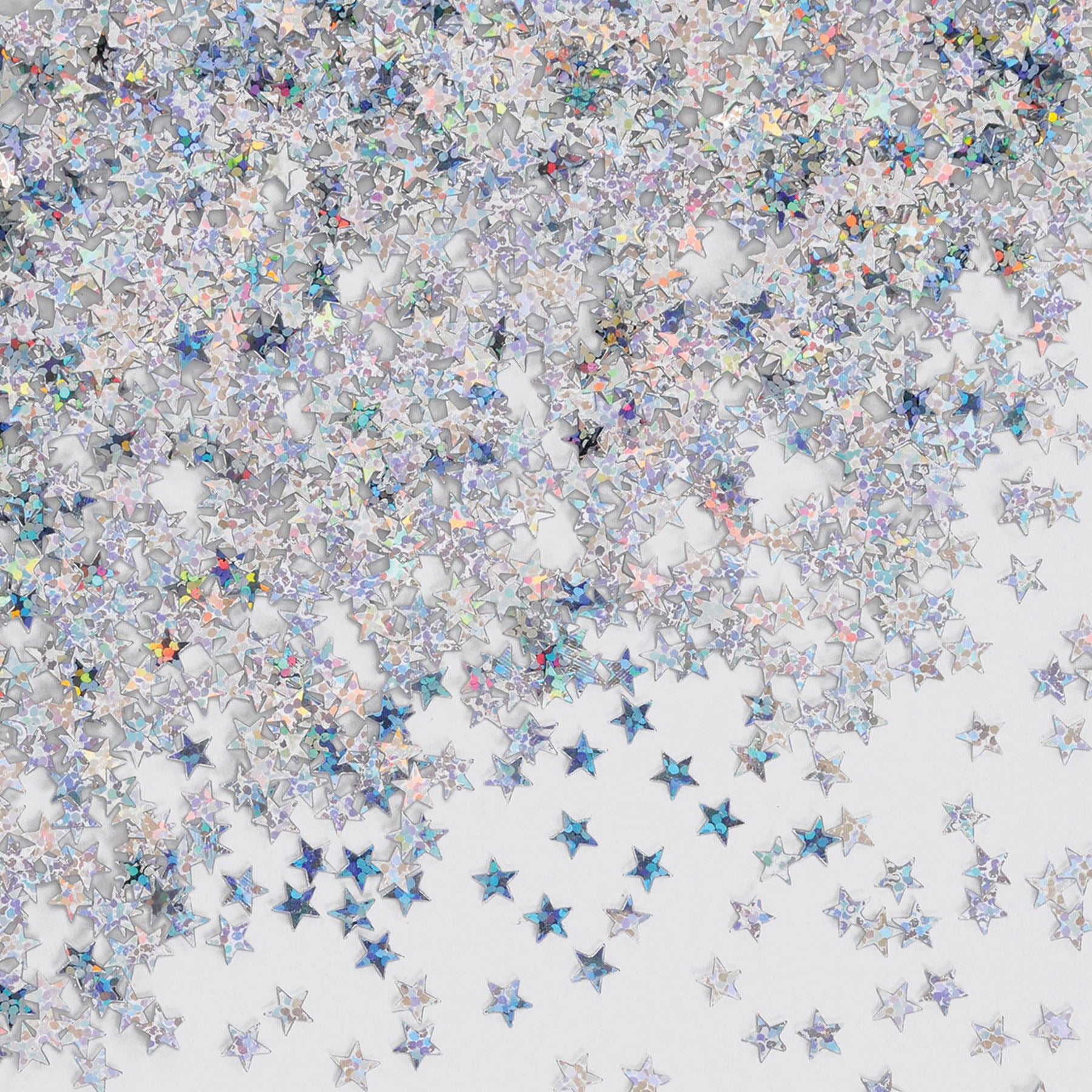 Beistle Silver Holographic Stars Confetti - General Occasion | Party Supply