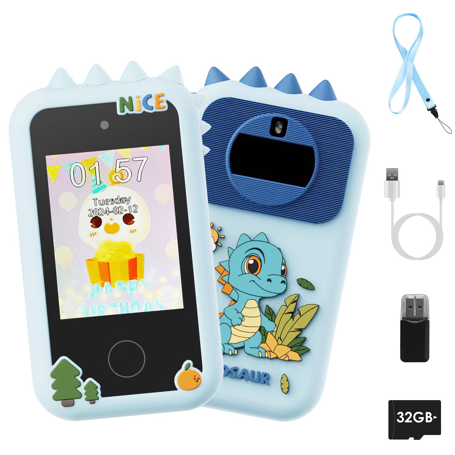Kids Toy Smartphone Dual Camera Phone Touchscreen Learning Toy with Shockproof