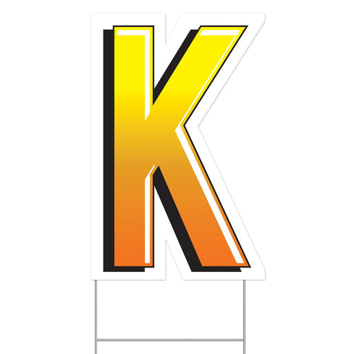 Beistle Plastic "K" Yard Sign - General Occasion | Party Supply | Decoration