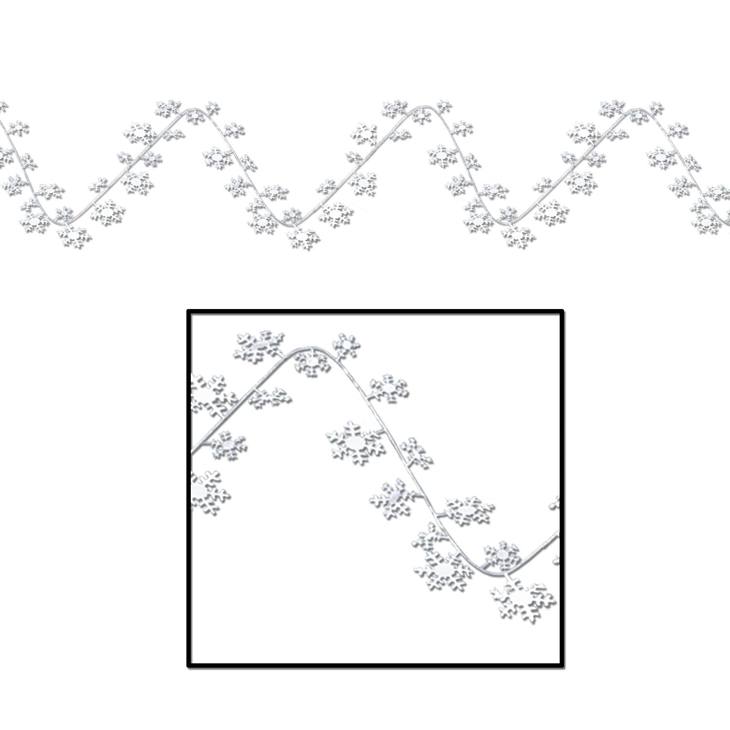 Beistle Gleam N Flex Snowflake Garland - Christmas/Winter | Party Supply
