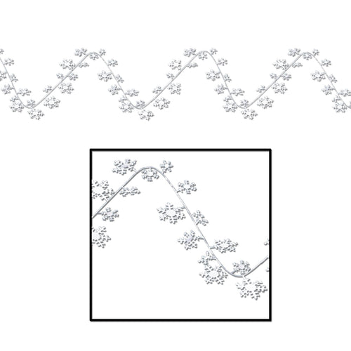 Beistle Gleam N Flex Snowflake Garland - Christmas/Winter | Party Supply