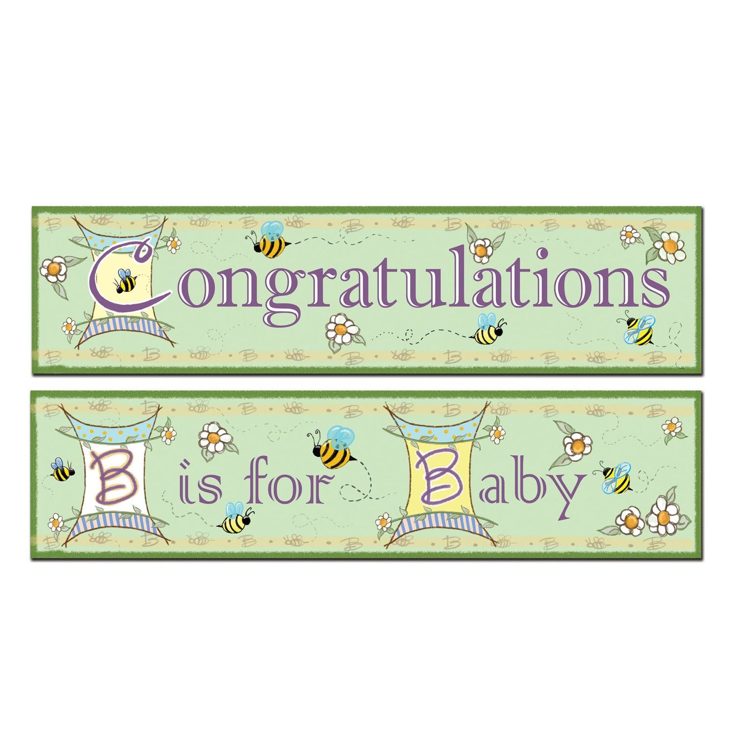 Beistle B Is For Baby Banners - Baby Shower | Party Supply | Decoration