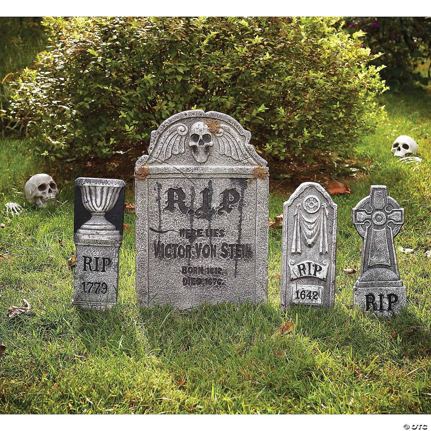 Foam Tombstone Yard Decoration Set - 4 Pc. | Halloween Decoration