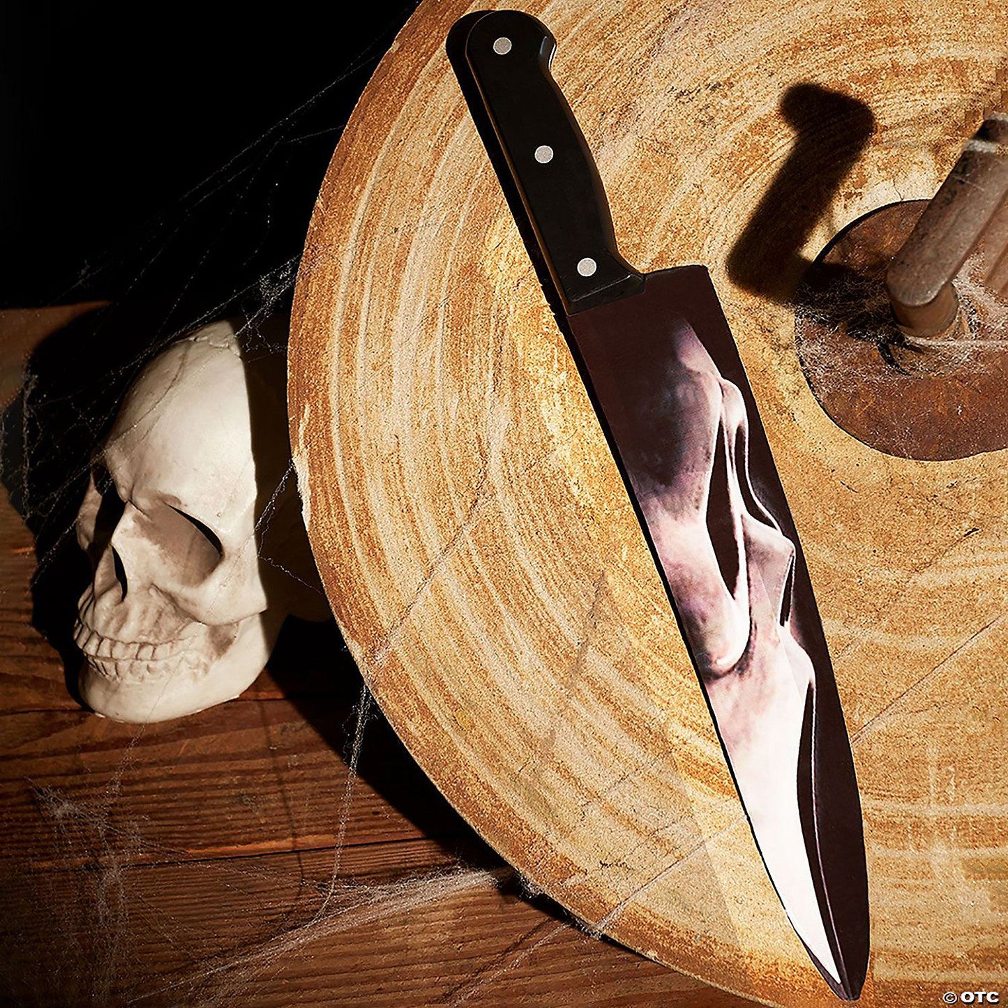 Chef Knife 15 inch Ghost Face Graphic Blade | Halloween Decoration