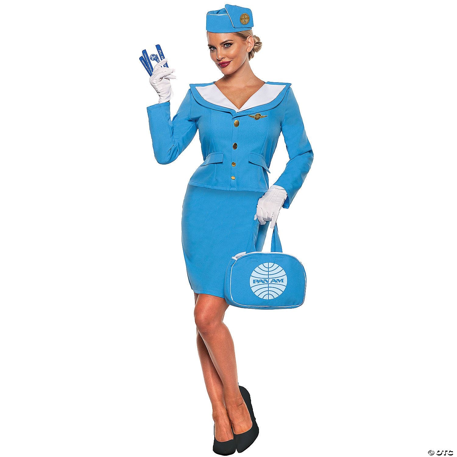 Womens Adult Pan Am Air Stewardess Costume
