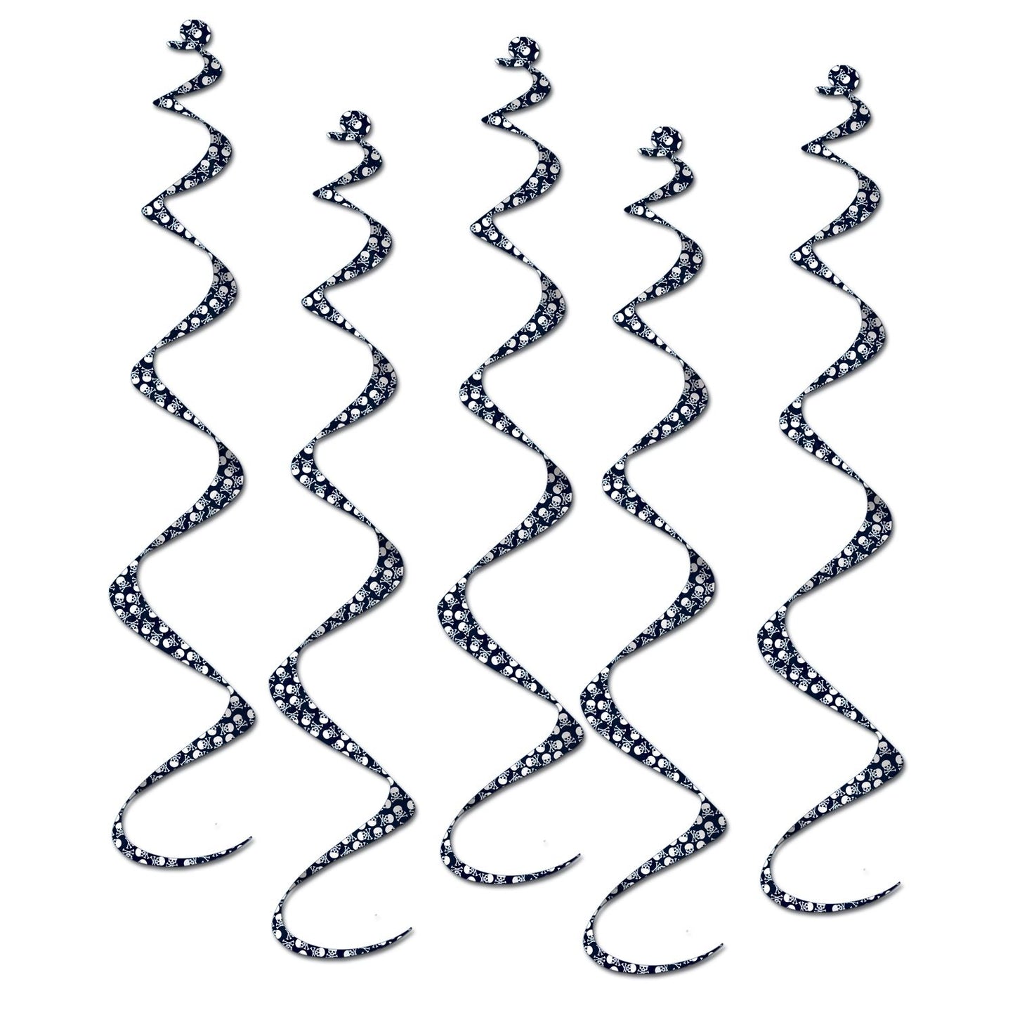 Beistle Printed Pirate Twirly Whirlys | Party Supply | Decoration