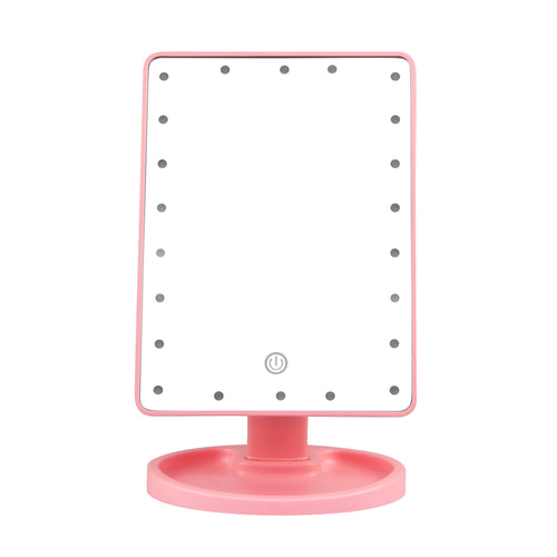 22 LED Lights Rechargeable Cosmetic Mirror 180° Rotation Makeup Mirror Touc 1653