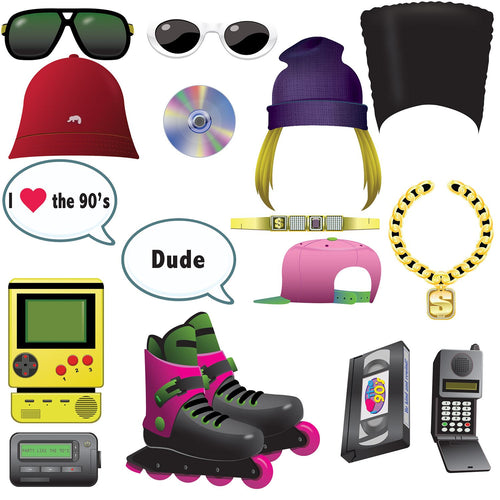 Beistle 90's Photo Fun Signs | Party Supply | Decoration