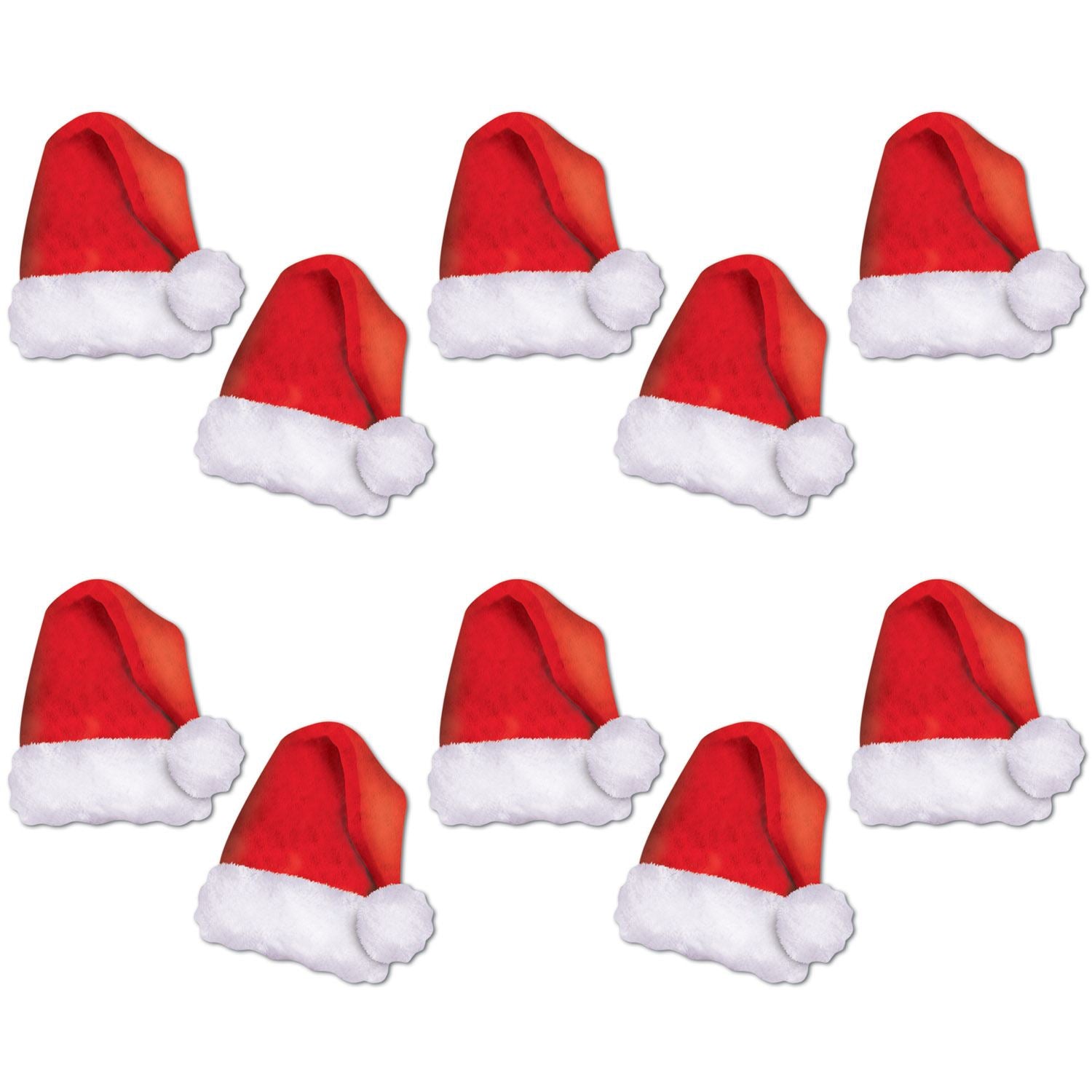 Beistle Mini Santa Hat Cutouts - Christmas/Winter | Party Supply | Decoration