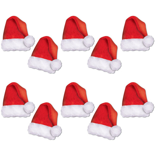 Beistle Mini Santa Hat Cutouts - Christmas/Winter | Party Supply | Decoration