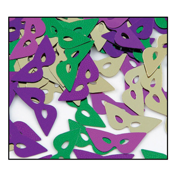 Beistle Mardi Gras Mask Confetti - Party Supply Decoration for Mardi Gras