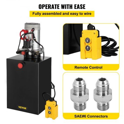 20 Quart Hydraulic Power Unit Double Acting Hydraulic Dump Trailer Pump (12V D