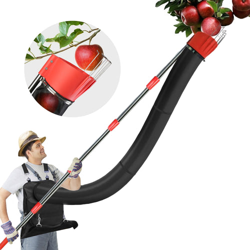 13.43FT High Reach Fruit Picker Pole with Harvest Bag Heavy Duty Fruit Picking