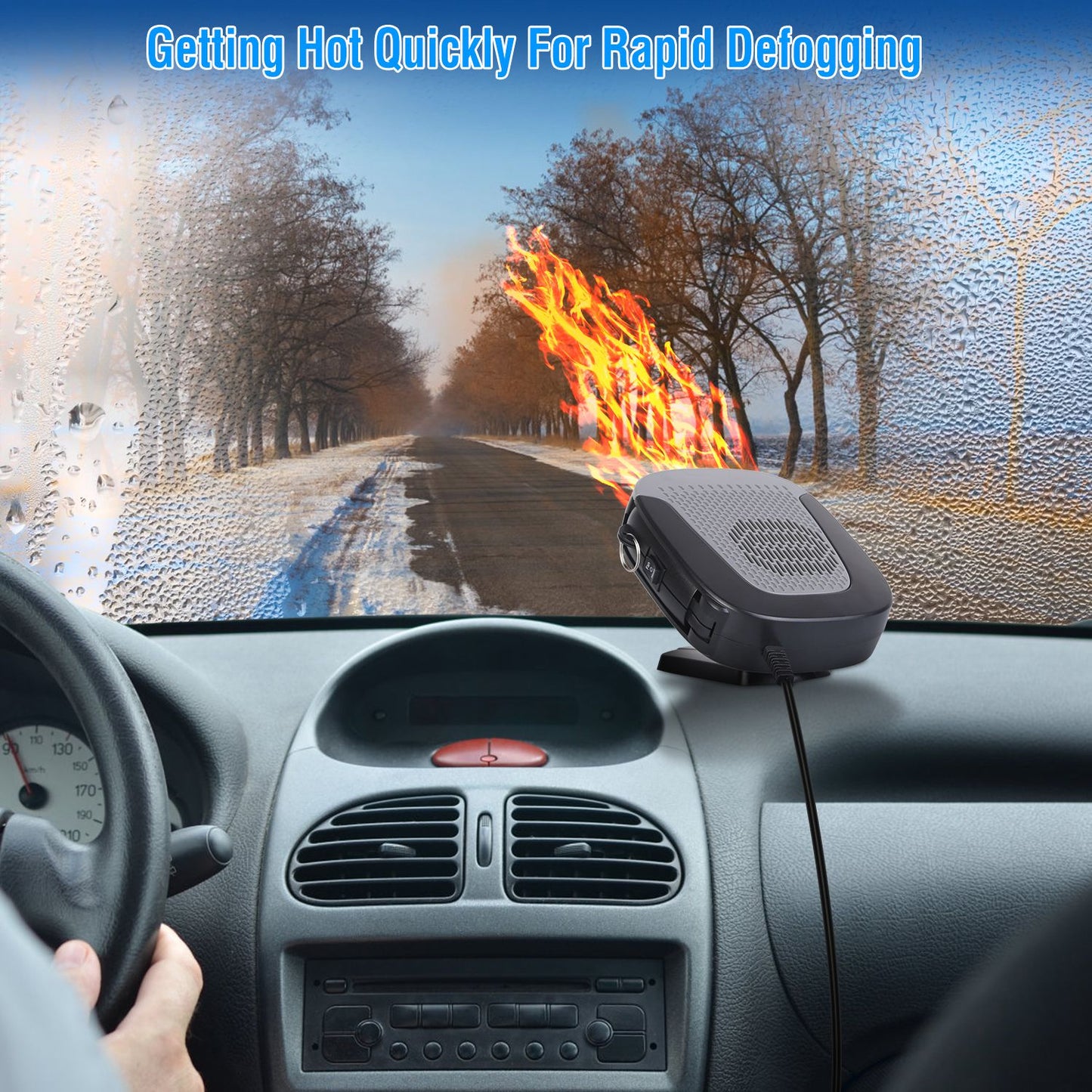12V 150W Portable Car Auto Heater Heating Fan 2 in 1 Defroster Demister