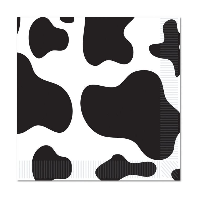 Beistle Cow Print Luncheon Napkins - Farm | Party Supply | Decoration