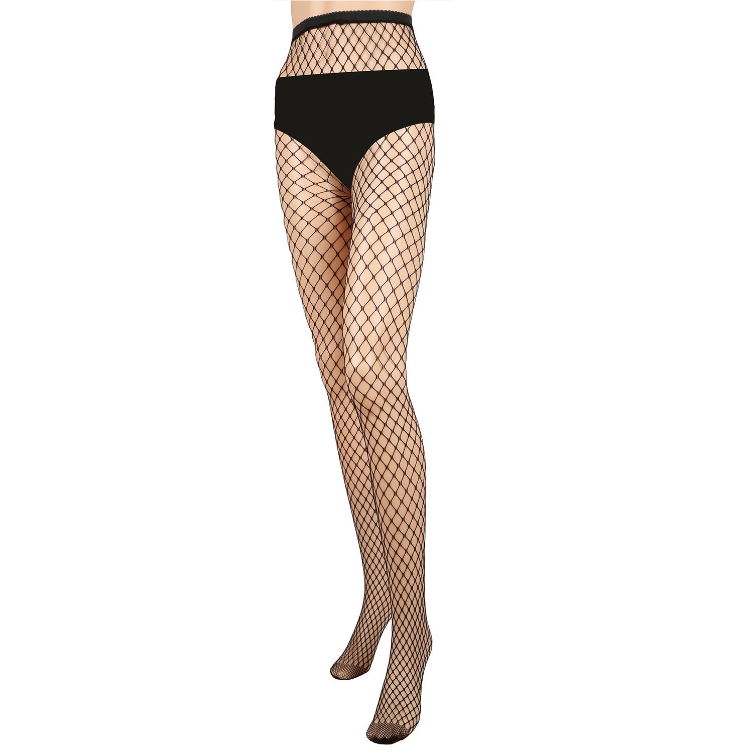 Women Fishnet Tights Sexy High Waist Fishnet Pantyhose Stretchy Mesh Hollow Out